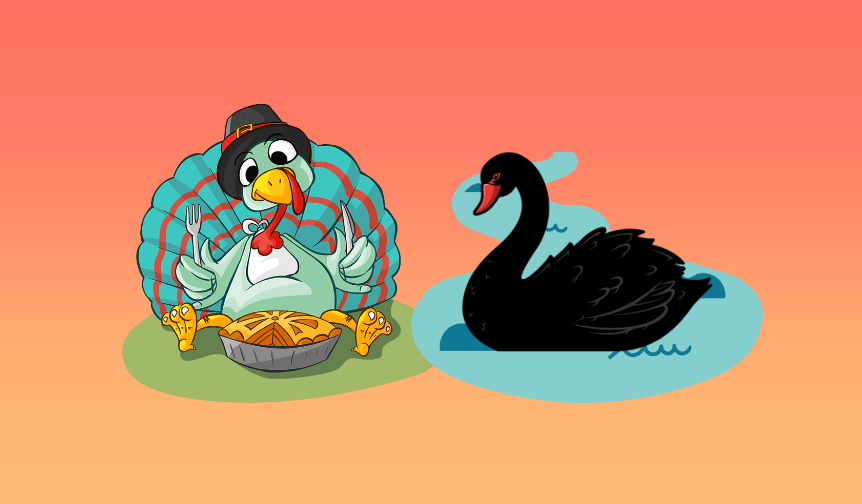 La sorpresa del pavo y el cisne negro